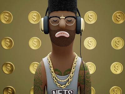 Hip Hop - Stereotype 3d character design gangster headphones hiphop illustration stereotype