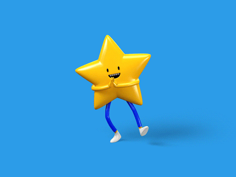 Nickelodeon Star 3d animation c4d character cinema4d dancing fun gif illustration nickelodeon star vector