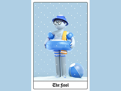 London Tarot Card - The Fool 3d animation branding c4d character cinema4d design editorial illustration
