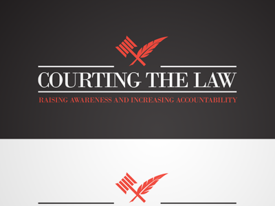 Courting The Law graphic design logo design