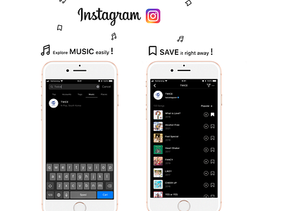 Instagram Music - Improvement Idea figma idea ig clone ig music ig redesign instagram instagram clone instagram music instagram redesign instagram reels instagram ui mobile once raymondvalent1no redesign reels twice tzuyu ui whatislove