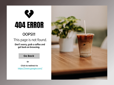 404 Error Page | DailyUI008 app design logo typography ui ux vector