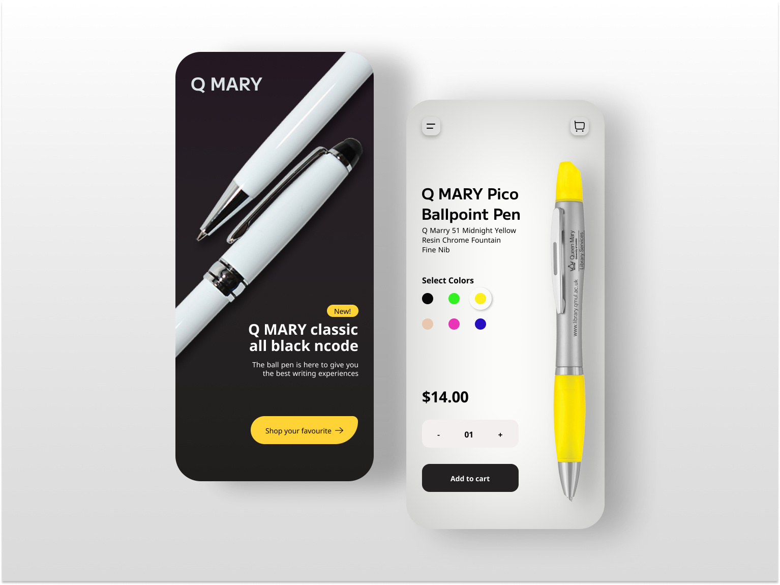 Fountain pen app design by Mahmudul Hasan Nehal on Dribbble