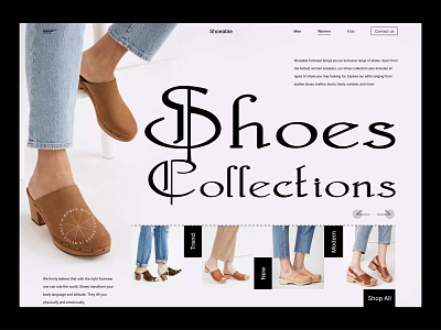 Shoeable Website Design boot design fashion fashion product homepage landing landing page shoe shoe fashion shoe shop shop trend ui uiux ux web web design web page website womens