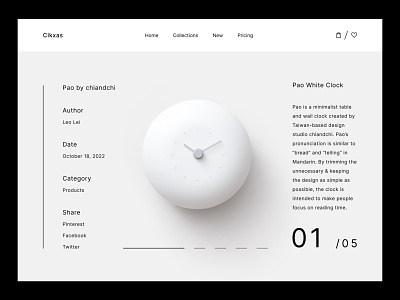 White Clock Website Exploration clock clock shop ecommerce mhnehal03 product product designer shopping smart watch ui uiux unique design ux watch watch shop watches website website design white white clock white website