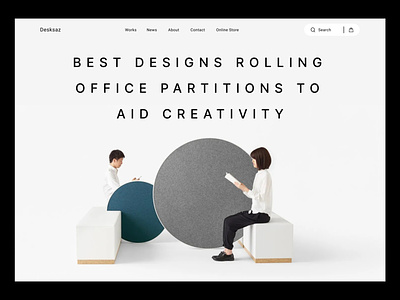 Deskaz E-commerce Website circle circle office desk clean flat furniture home mhnehal03 minimalistic office office partitions office supplies partitions product rolling rolling desk rolling office room round shop simple