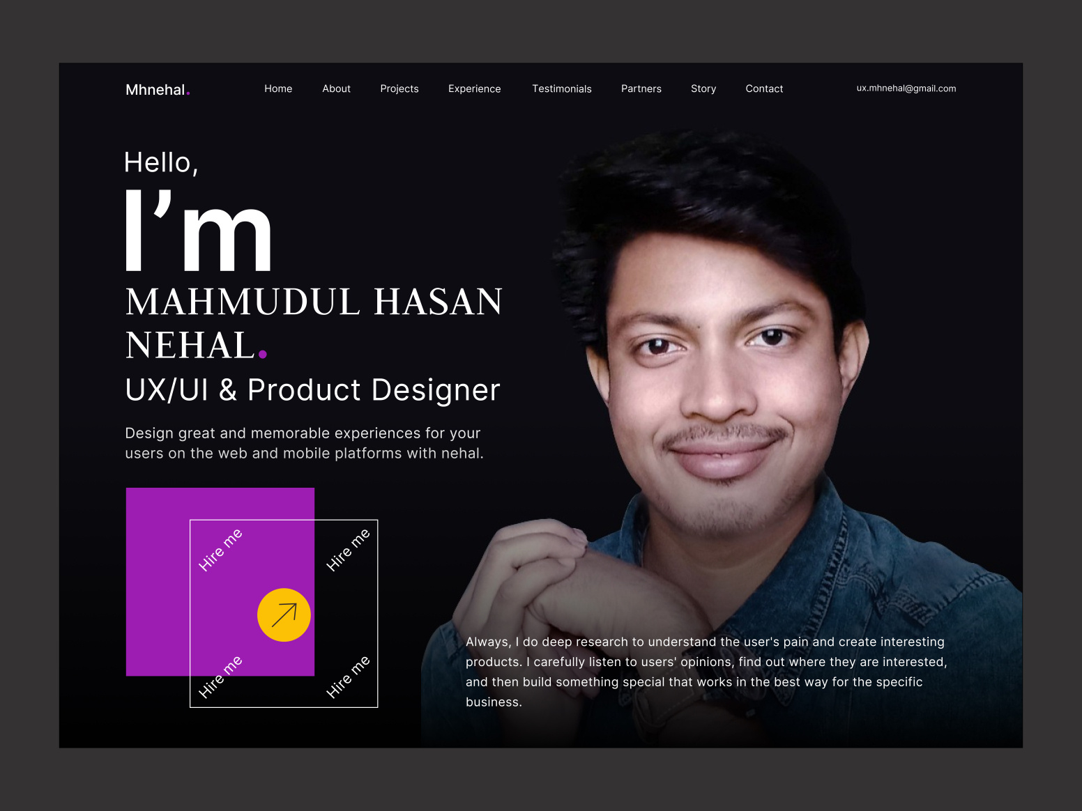Personal Portfolio Web Exploration By Mahmudul Hasan Nehal On Dribbble