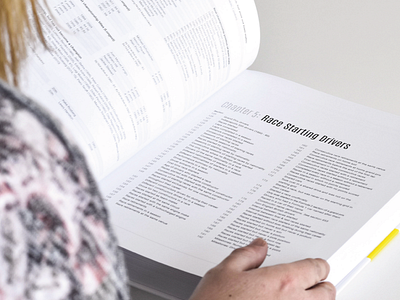 F1 Hardback Data Book Internal book design hardback onef1 publication typographyprintformula