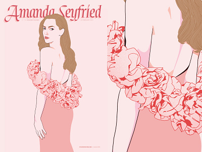 Amanda Seyfried | Golden Globes 2021 design illustration
