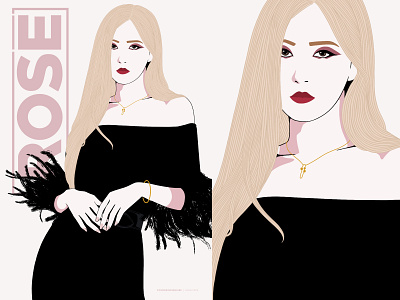 Rosé | Blackpink blackpink design illustration kpop music