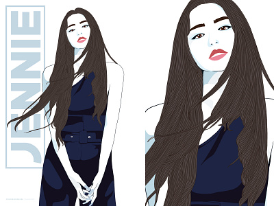 Jennie | BLACKPINK blackpink design illustration jennie kpop music portrait