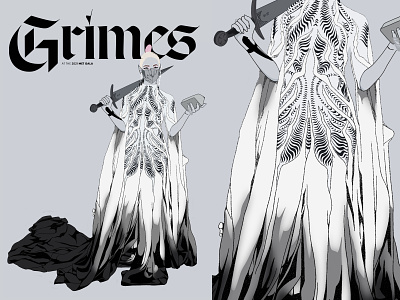 Grimes | MET Gala 2021 celebrities design grimes illustration met gala met gala 2021 typography