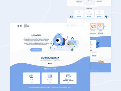 Lalilo's Ressources Page child education footer header header illustration interface lalilo landing page landing page design learning school students ui design ux design