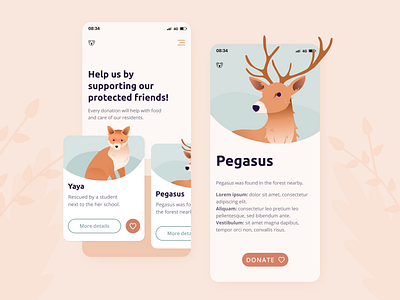 🐨Mobile app for an animal sanctuary