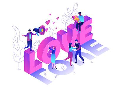 St. Valentine's Day isometric collection character design holiday illustration isometric illustration isometry love st valentines day style valentine vector