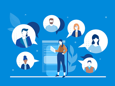 Business Team illustrations business character composition design flat design illustration office style team teamwork vector worker