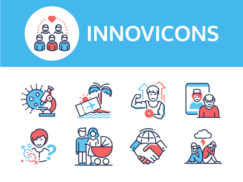 Big bundle of Innovicons business collection collections design education icon line style vector