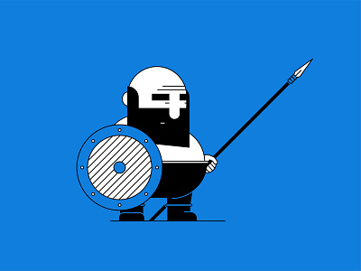 Viking illustration artwork character design flat design illustration line style viking warrior