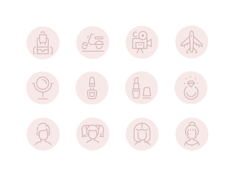 Lifestyle Icons Icons for Instagram Bundle of Instagram Highlight Icons Social Media Branding Instagram Highlight Icons