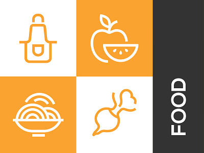Food IcoStory - line icons collection collection design food fruit icon line pictogram style vector vegetable