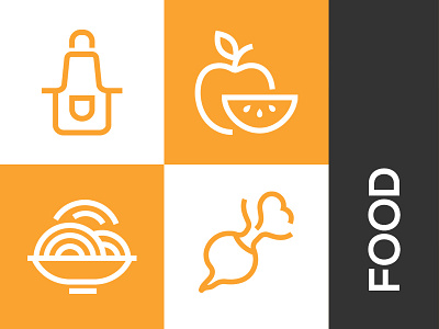 Food IcoStory - line icons collection