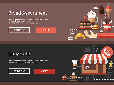 Coffee and bakery collection by Boyko on Dribbble