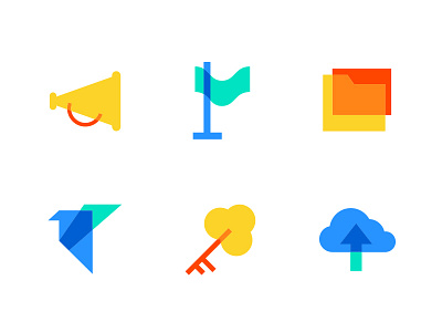 Colorful multiply icons collection