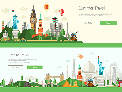 Travel banners