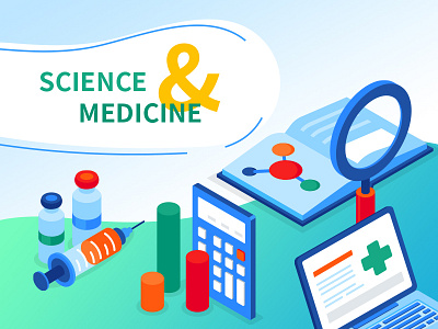 Science & Medicine isometric icons