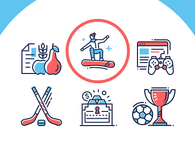 Sport Innocivons series active collection design exercise fitness icon lifestyle line set sport sportive style training vector