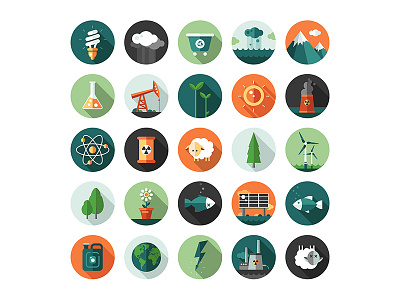 Ecology Graphic Elements eco ecology environment flat flat design icon illustration style vector
