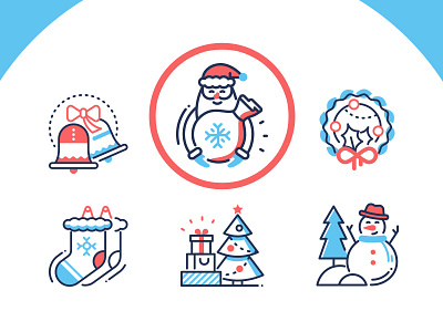 Christmas Innovicons collection celebration christmas design holiday icon line new year style vector