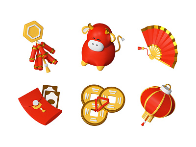 Chinese New Year 3d icons