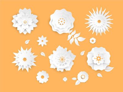 Download Paper Cut Flowers Bundle By Boyko On Dribbble