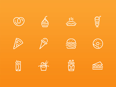 Food icons design fast food food icons icon icon design icon designer line style vector