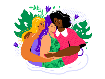 Women's wellbeing series of illustrations