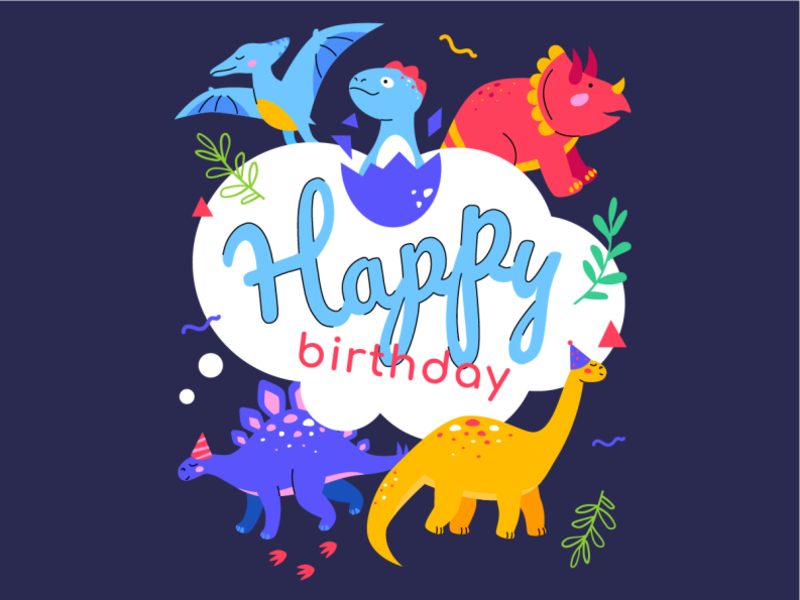 Happy birthday poster by Boyko on Dribbble