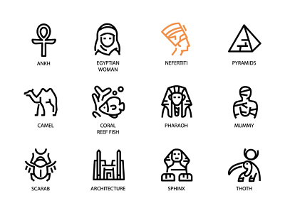 Ancient Egupt icons