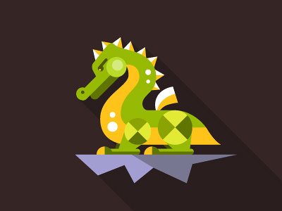 Fairy Tale Dragon cute design dragon fairy tale flat icon