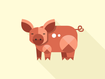 Piggy agriculture design farm flat pig piggy