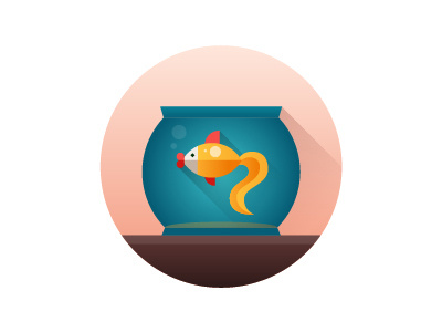 Golden Fish aquarium fish golden hobby icon leisure