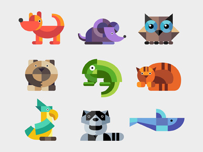 What's your favourite animal? animals bear cat chamelion dog fish icon mouse owl parrot pet racoon