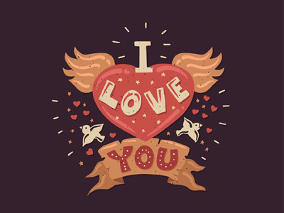 "I Love You" Illustration