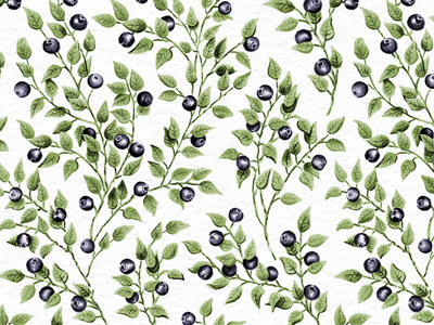 Huckleberry Seamless Pattern