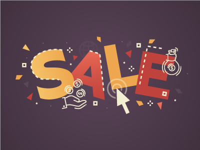 Sale - Flat Design Lettering