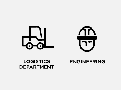 Company Departments Pictograms - Logistics & Engineering