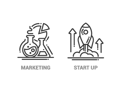 Marketing, Start Up  Line Design Icons