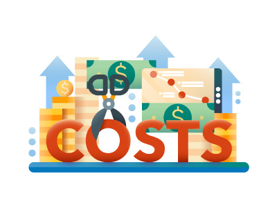 Reduce Costs business costs cut discount finance illustration money price sale scissors