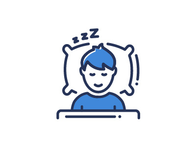 Good Night Icon bed time good night icon male person pillow rest sleep sleeping zzz