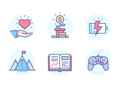 Icons business education essential icon icons line design online